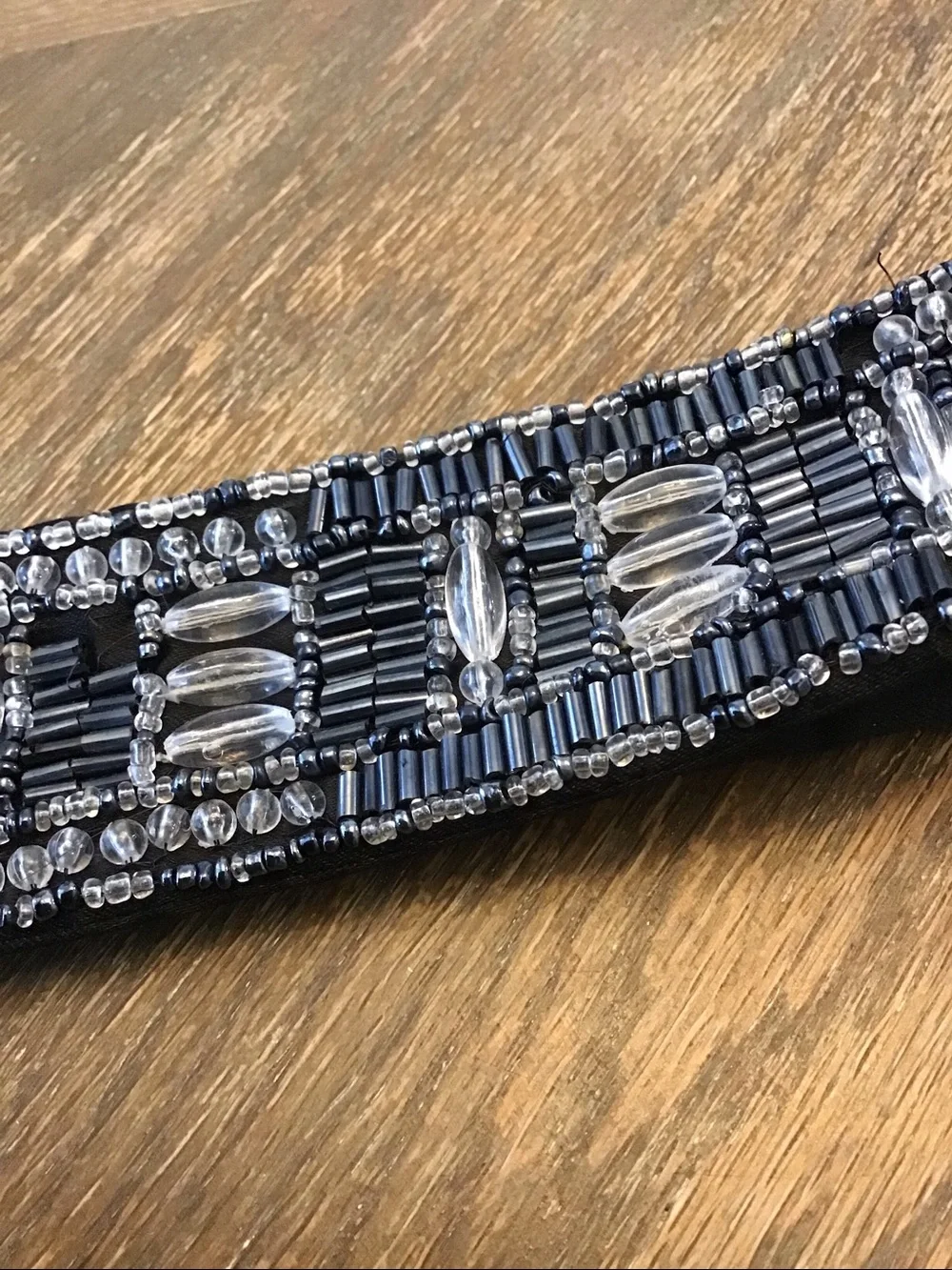 Vintage hand-beaded bohemian statement belt from Ibisco Y2K